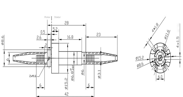 Fiber Optic Rotary Joint Drawing 